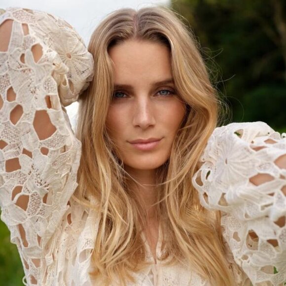 NWT SOYA CONCEPT PAJA 1 Cream Floral Crochet Lace Blouse - Picture 11 of 11